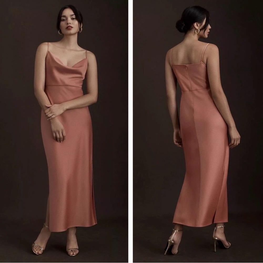 BHLDN Satin Maxi Dress in Blush